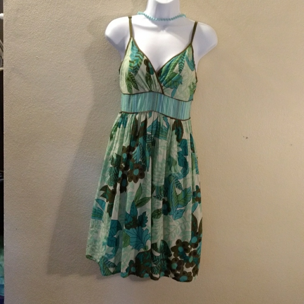 Cotton spaghetti strap summer dress L